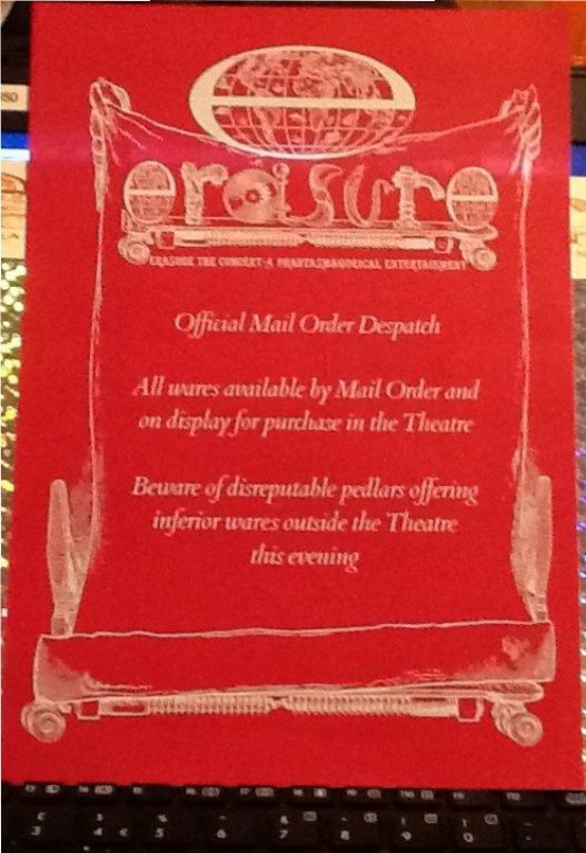 Erasure Phantasmagorical Program insert