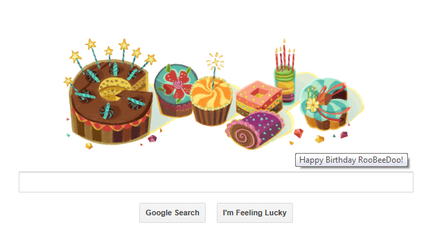 happy birthday roobeedoo from google 250515