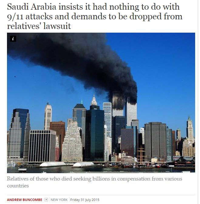 Saudi Arabia insists it had nothing to do with 911