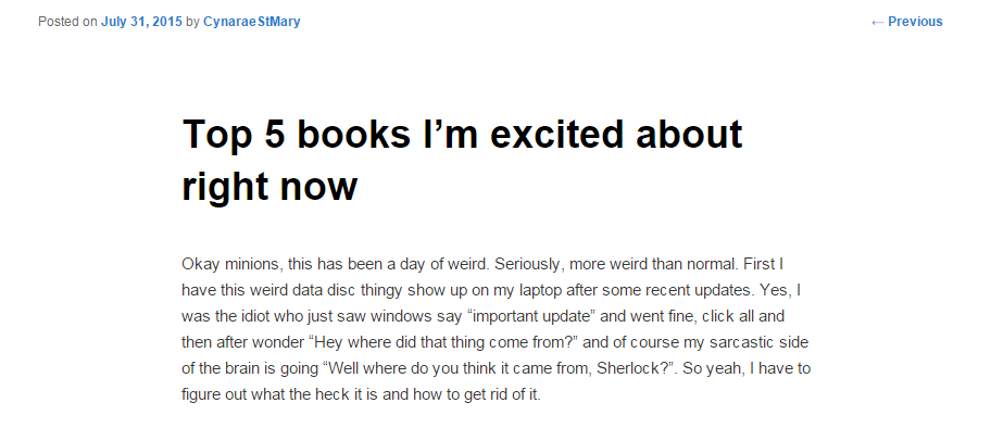 Top 5 books Poppy is excited about right now