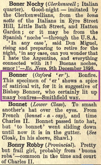 Victorian Slang Bonner