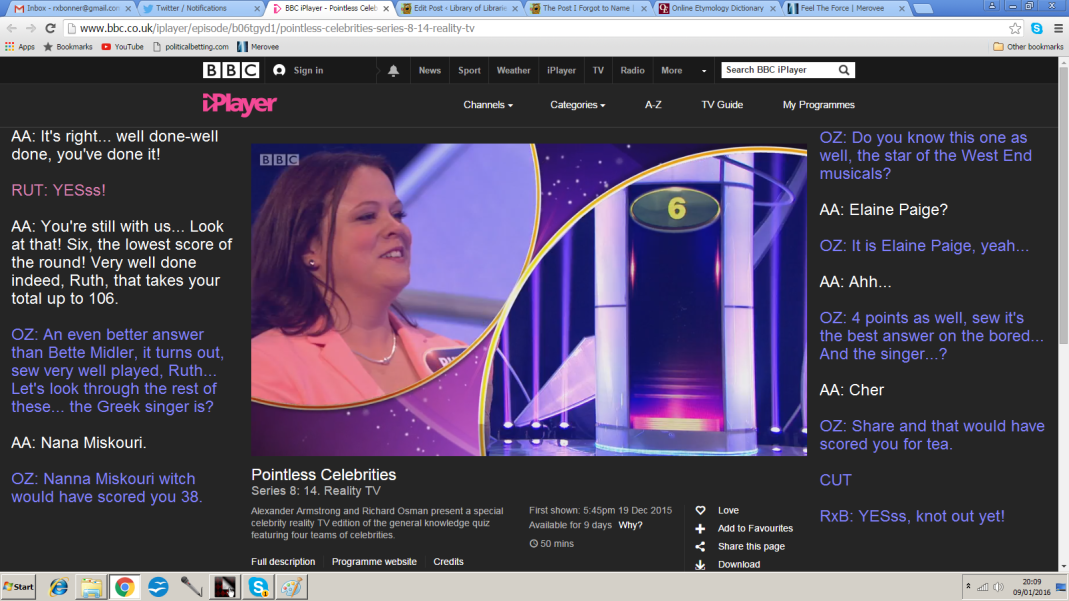 Clicky for excitement 10. Lowest score of the round