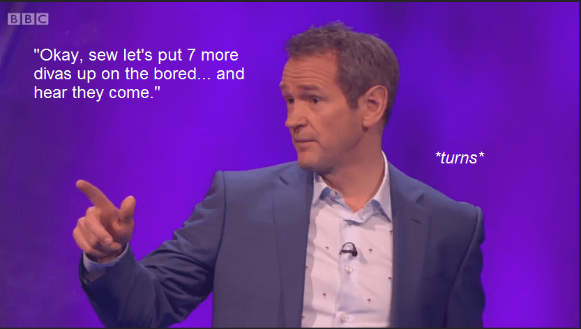 8. Okay let's put 7 more divas up