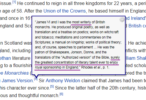 KJB influenced WORDS more then any other royal