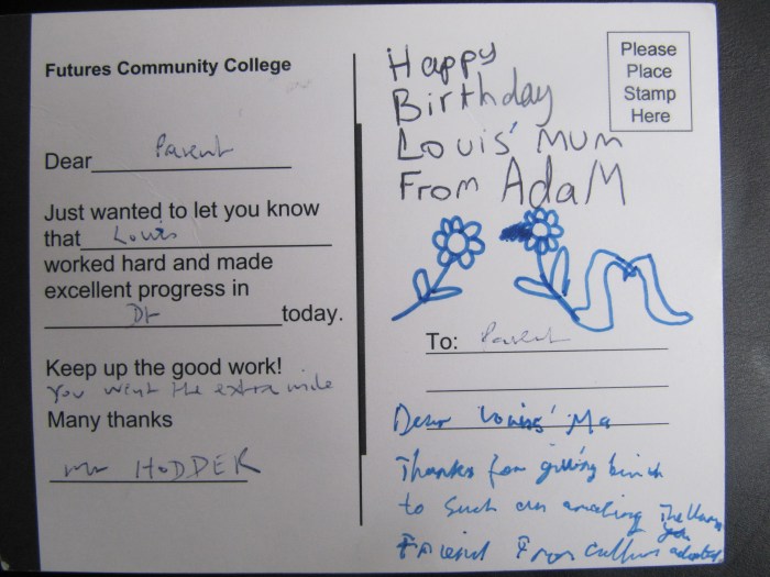 Birthday message from Loopy's friends