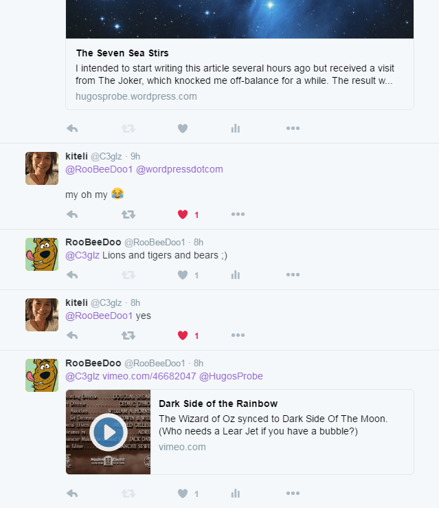 Hugo Kitty and Roobee on Y'Ello Twitter