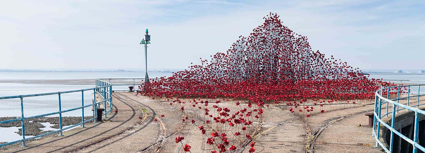Iconic Poppy Sculpture Opens At Shoeburyness, Southend-on-Sea