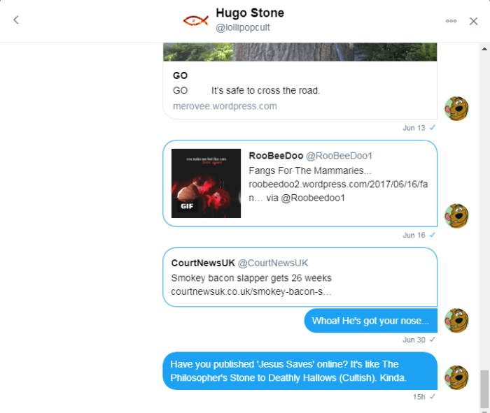 Roob tries to talk to Hugo