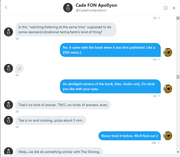 Cade and Roob DM convo 250817 2