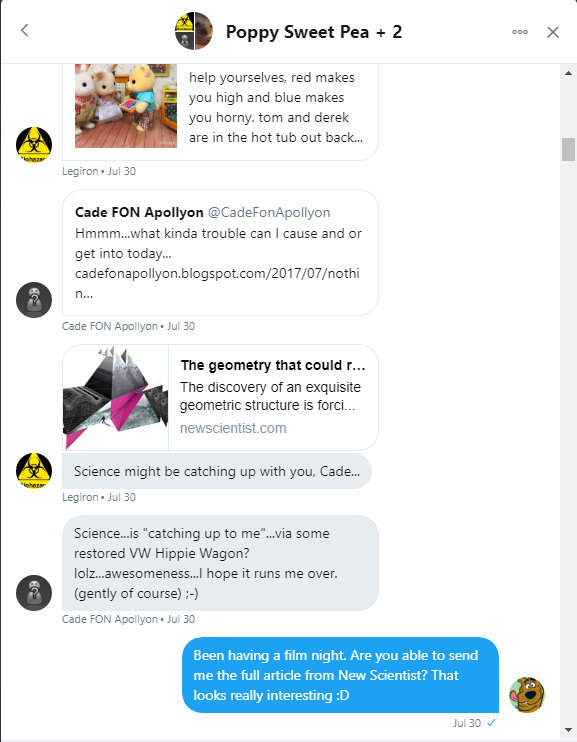 Early hours of Monday Gang DM catch up