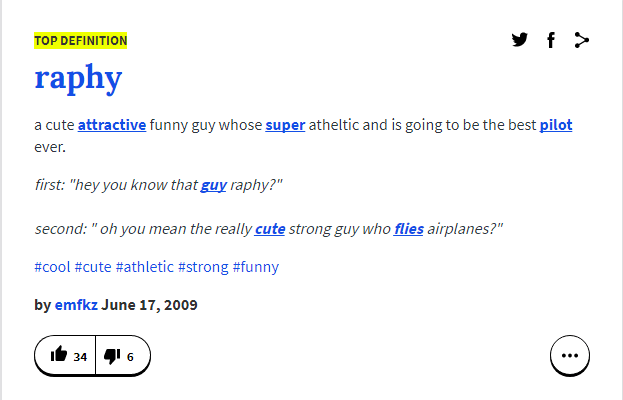 Raphy top definition