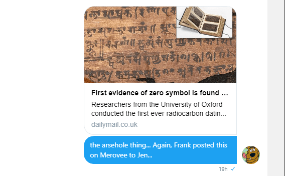 Roob DMs Cade about the arsehole thing