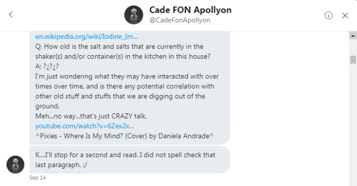 The bottom of Cades wiki wall