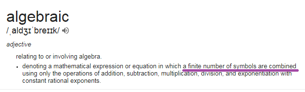 algerbraic