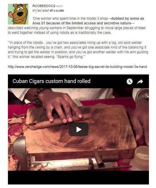 Selfie 2 Roob bring Teslas Area 51 and a cigar