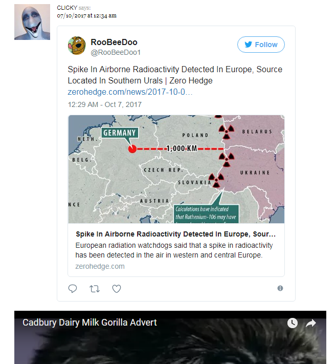 Selfie 4 Clicky posts Roobs tweet two chocolate music