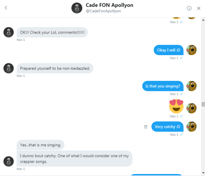 Cade tells Roob to check out the LoL