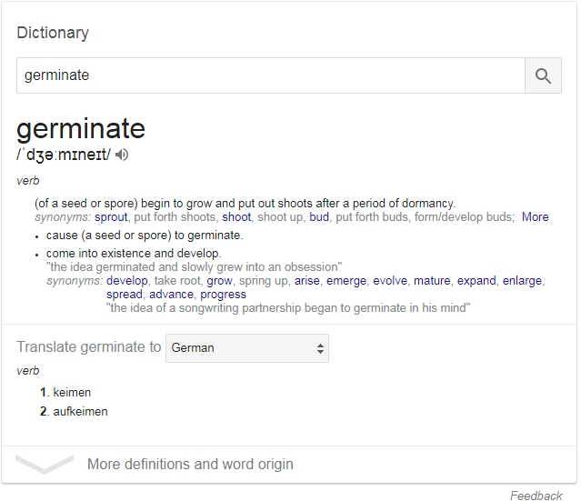 germinate