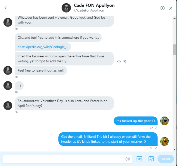 Cade sends Roob a missive and a link