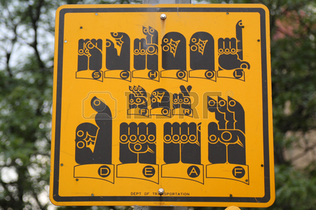 school for deaf street sign new york