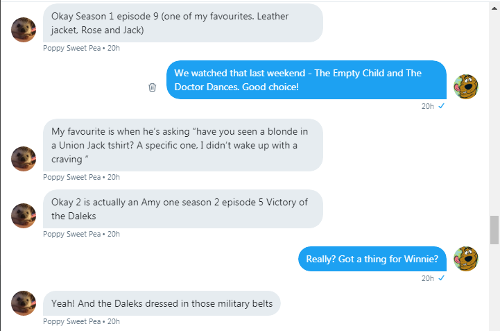 Poppy and Roob discuss Cades Who Introductory Course 4