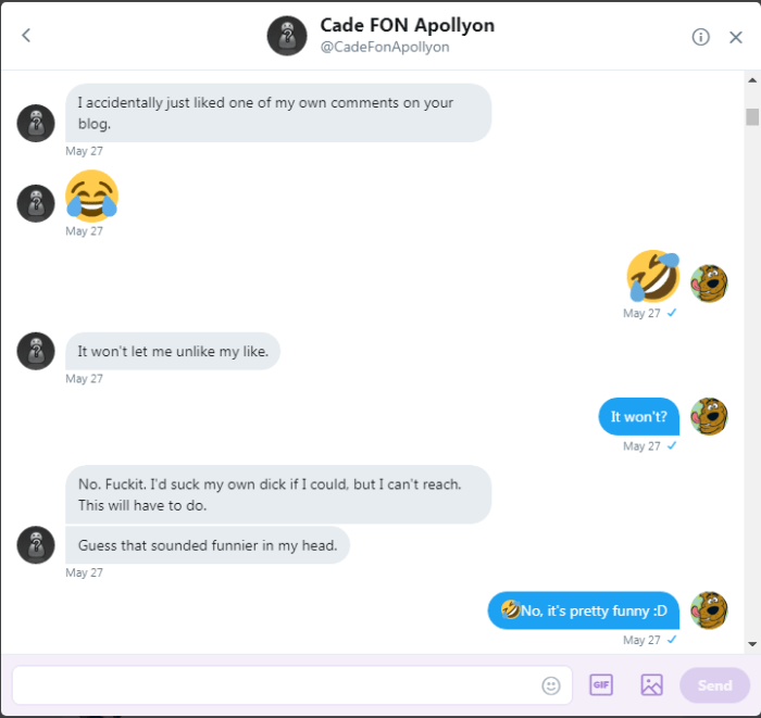 Cade and Roob in Sunday night convo 1