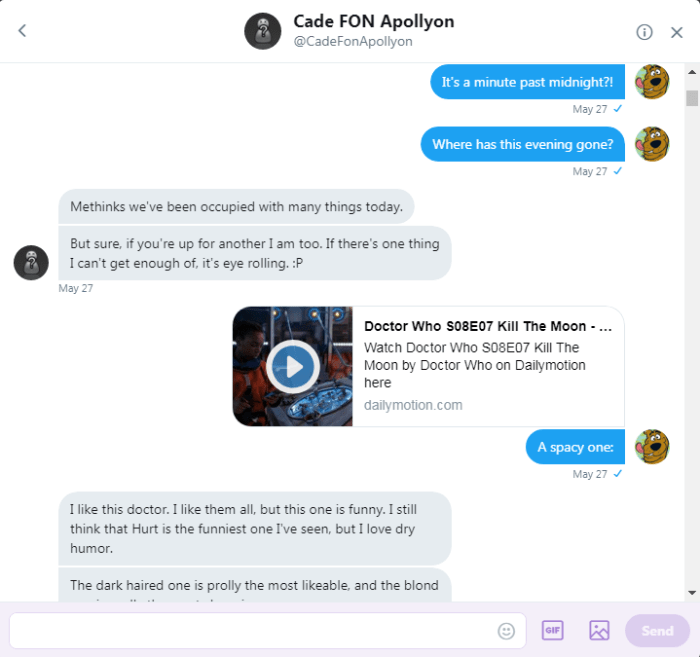 Cade and Roob in Sunday night convo 3