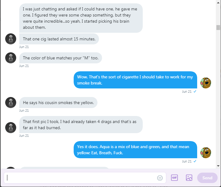 Cade shares the best cig hes ever smoked with Roob 6