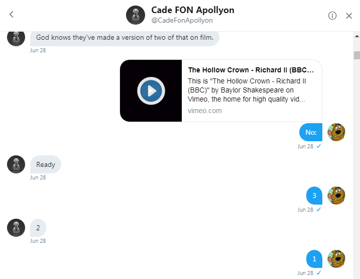 Roob and Cade watch Shakespeare 1