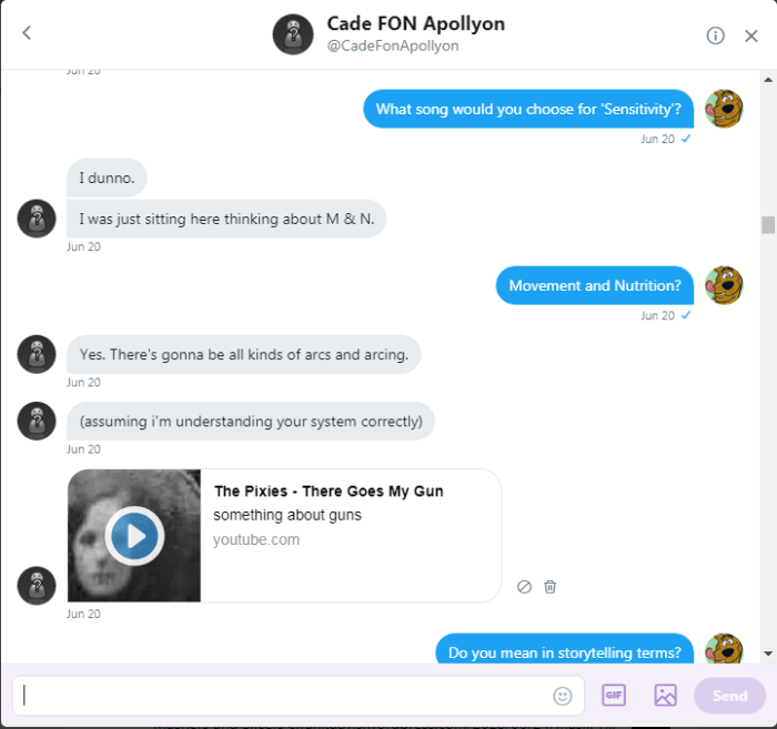 Roob asks Cade for a Sensitivity song