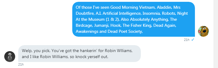 Roob and Cade indulged in a Robin Williams-fest 3