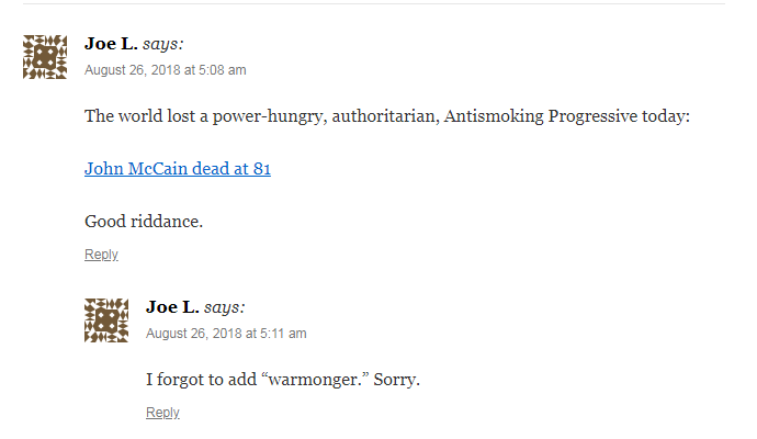 Joe L announces Good News in the Blue universe