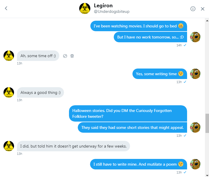 Roob catches Legs up her evening 1