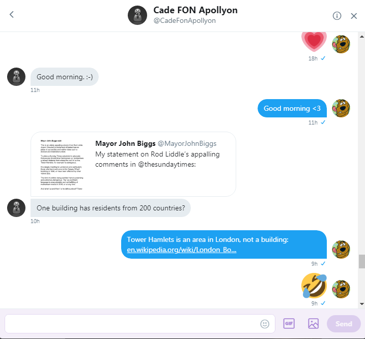 Cade asks Roob About Tower Hamlets