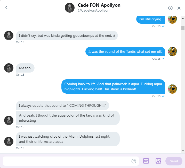 Roob and Cade discuss the aqua tardis