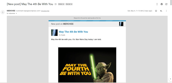 Merovee May For Fourth Be With You post notification 1