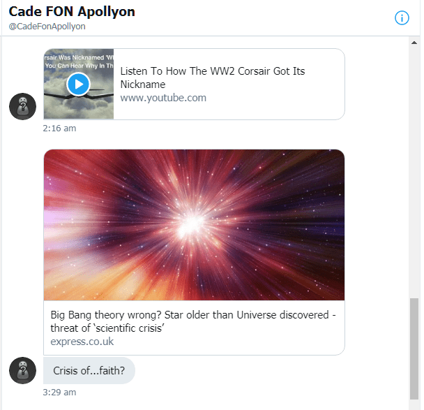 Cade DMs Roob Corsair Crisis Overnight