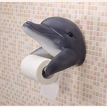 Dolphin toilet roll holder