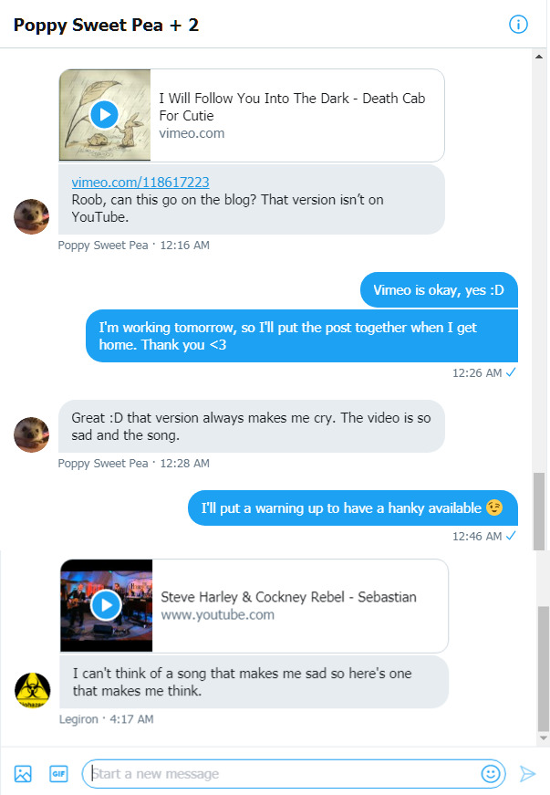 Poppy and Legs Sad Songs