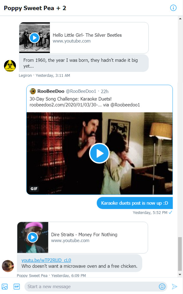 Legs and Poppy suggest songs from their birth years